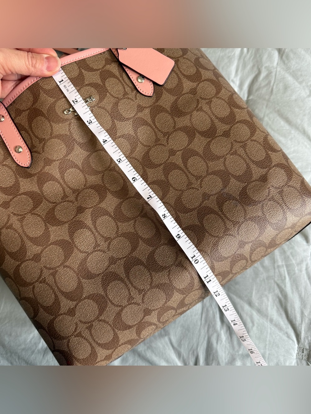 Coach Reversible City Tote and Matching Pink Pouch - Picture 13 of 14